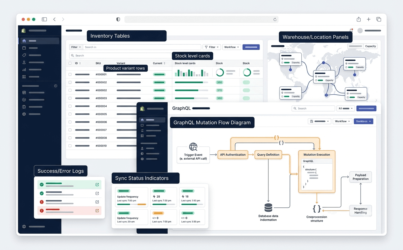 GraphQL Inventory Update visual preview