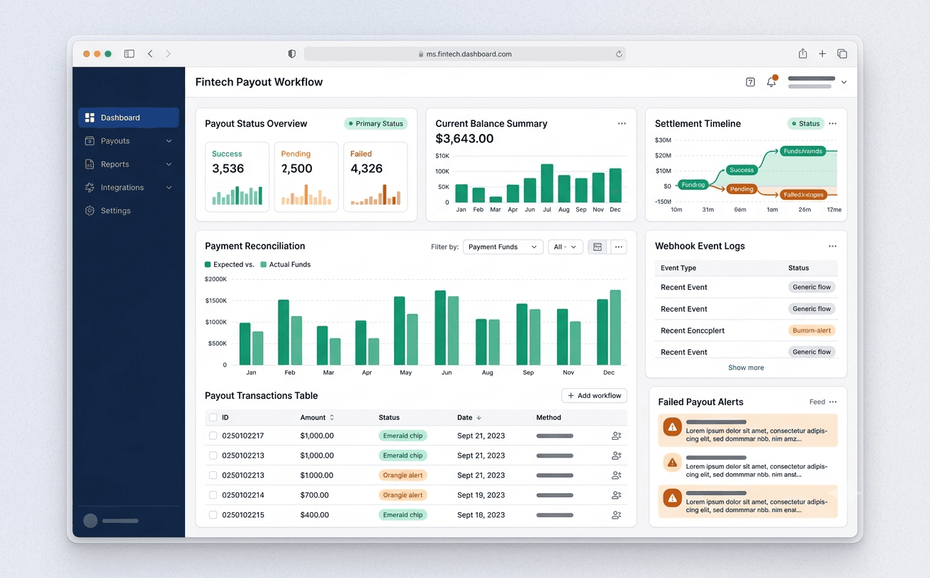Stripe Payout Integration visual preview